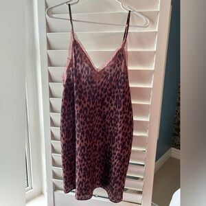 Victoria Secret Pinkish-Purple Leopard Print Slip Dress